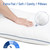 SILUI Flat Soft Thin Pillows Standard Size Set of 2 Pack Bed Pillow with Down Alternative Fill for Side Back Stomach Sleepers, 20x26 Inches, White