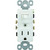 GE in-Wall Light Switch and Power Outlet Combo, 1 Grounded Outlet, White