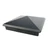 Decorex Hardware 5.5x5.5 Aluminum Pyramid Post Cap for Standard 6x6 Posts (Actual 5.5"×5.5") — Heavy-Duty Cast, Rounded Safety Corners, Stainless Screws, Powder-Coated Black Deck & Fence Cap