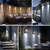 GIGALUMI 8 Pack Solar Fence Light Cold White Porch Solar Powered Decor Outdoor Waterproof Wall Fence Lights for Garden, Yard, Patio, Front Door, Garage