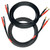 CNCESS Banana Plugs Female to Male Extension Cable, 2-Pack (6 Feet)