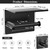 Tindbea Mega Size Toilet Paper Holder with Shelf + Towel Robe Hooks, Adhesive or Screw Wall Mounted Toilet Paper Roll Holder, Stainless Steel Bathroom Hardware Set (Matte Black)…