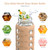 MUKOKO Glass Water Bottle, 32oz, Amber
