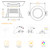 6 Pack 2 Inch LED Recessed Lighting, 3W 3000K Warm White Dimmable Downlight, Mini Recessed Light Fixtures with LED Driver, CRI80 Recessed Ceiling Lights for Kitchen Cabinets Hallway (35W Equivalent)