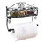Paper Towel Holder with Shelf Wall Mount,Adhesive or Drill,Black