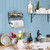 Paper Towel Holder with Shelf Wall Mount,Adhesive or Drill,Black