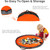 BBpara Toy Storage Basket Play Mat For Building Bricks & Blocks, Orange