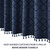 Siiluminisoy Extra Long Boho Farmhouse Shower Curtain Woven Fabric Navy Blue 84 Inch Curtain, 72 x Tufted Chevron Textured Striped Modern Minimalist Cloth Set with Hooks for Bathroom