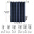 Siiluminisoy Extra Long Boho Farmhouse Shower Curtain Woven Fabric Navy Blue 84 Inch Curtain, 72 x Tufted Chevron Textured Striped Modern Minimalist Cloth Set with Hooks for Bathroom