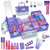 Kids Makeup Sets for Girls - 52 PCS Safe and Washable Makeup for Kids, Real Toddler Makeup Kit with Cosmetic Case, Girls Toys Age 4-12, Princess Toys Birthday Gifts(Dark Purple)
