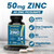 Liposomal Zinc Picolinate Supplement, High Potency Zinc for Immune Support, Metabolism & Skin Health, Powerful Antioxidant, for Adult Men & Women, 90 Capsules
