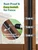 String Light Poles, 12.6 FT Light Poles for Outside Patio, Outdoor Deck Lighting Poles with Brackets for Fence and Base for Wood Concrete Mount, Heavy Duty Metal Stand Hanging Garden Party Decoration