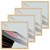 eletecpro Vinyl Record Frame, 12.5 x 12.5 in, Wood Beige, 4 Pack