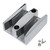 50mm Wide Shower Door Bottom Guide Sliding Shower Door Bumpers for 5/16"(8mm) Thick Glass(2pcs,Chrome Color)