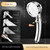 High Pressure 6 Setting Shower Head Extra 60" Long Hose Hand-Held with ON/OFF Switch and Spa Spray Mode - Hand Held Shower Head with Handheld Spray - Chrome (Shower Head+60' Hose)