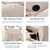 Pfrstuv Couch Cover 8-Pieces Sofa Covers Washable Recliner Sofa Covers 3 Seater Leather Look Recliner Slipcovers with Pockets Spandex Fabric Furniture Covers(Recliner Sofa, Beige)