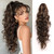 XIXISNOW 26 Inch Ponytail Extension Wavy Claw Clip on Pony Tails for Women