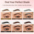 Micro-Fork Eyebrow Pencil for Sparse & Thin Brows, 4-Tip Eyebrow Pen for Natural Hair-Like Strokes, Smudge-Proof Makeup Tool for Defined Brows (02# Brown)