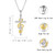 APOTIE Sterling Silver Music Pendant Necklace Treble Clef Note Symbols Sunflower Faith Cross Musical Jewelry Gift for Women Music Lovers (Cross Gold Treble Clef Note)