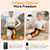 Carecomfi Cordless Heated Massage with 5000mAh Battery for Hip/Sciatica Pain Relief Hip Heating Pad Support Brace with Hot Physical Therapy Lower Back/Thigh/Buttock, Best Gift