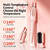 3-in-1 Automatic Curling Iron - Interchangeable Barrels(32& 38mm) & Straightening Brush, 4 Heat Settings, One-Button Auto-Clamp, Dual Anti-Scald, 10s Fast Heating for Travel