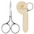 ODELY Professional Grooming Scissors – Ultra Sharp Eyebrow, Nose Hair, Beard & Moustache Trimming Shears with Leather Case – Perfect for Facial Hair Detailing
