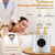 Massage Oil Warmer with 4 Bottles & 2 Funnels, Adjustable Temp & Timer