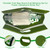 Sahteg 1.2-inch Traditional Chinese Mahjong Set with Racks 中式麻将 for Family Night, 144pcs Melamine Mahjong Tiles with Green Back, Mah Jong Set with Mat Dice Storage Bag for Gathering, Party, Camping