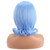 MAGQOO Blue Wig Women Short Light Blue Wig with Bangs Retro Bouffant Beehive Wigs 60s 70s 80s Costume Cosplay Halloween Party with Wig Cap