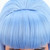 MAGQOO Blue Wig Women Short Light Blue Wig with Bangs Retro Bouffant Beehive Wigs 60s 70s 80s Costume Cosplay Halloween Party with Wig Cap