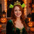 TRDDYYY Halloween Green Ogre Ears Headband with Golden Crown Princess Tiara, Costume Headwear for Women Girls Cosplay Dress Up Theme Party Accessories