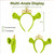 TRDDYYY Halloween Green Ogre Ears Headband with Golden Crown Princess Tiara, Costume Headwear for Women Girls Cosplay Dress Up Theme Party Accessories