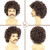 Short Brown Curly Wig with Mustache for Mens Wrestler Halloween Costume
