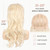 20 Inch Blonde Wig with Bangs for Women, 70s 80s Country Diva Costume Wig
