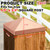 Blulu 2 Pcs 6 x 6 Inch Solid Copper Post Caps, Pyramid for Wood Metal