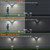 Onforu 4500LM Solar Lights Outdoor, 3 Heads Security Lights with Remote Control, IP65 Waterproof Motion Sensor Lights, 3 Modes Flood Lights for Wall, Porch, Yard, Outside, 3 Pack