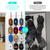 HapiRm Over Door Hat Rack - 3 Packs Hat Organizer with 12 Hooks Design, Hanging Baseball Cap Organizer Storage Holds Up to 60 Caps for Door, Bedroom, Closet (Black)