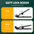 FVION Ergonomic Angled Toenail Clippers for Thick Nails – Long Handle Nail Cutter with Lock & Catcher, Stainless Steel Clippers for Seniors, Men & Women （Black）