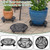 2 Packs 16 inches Extra-Large Metal Plant Caddy with Wheels Heavy-Duty Iron Rolling Plant Stand with Casters Indoor Outdoor Wheeled Plant Roller Base Pot Movers Plant Dolly Coaster Trolley Black