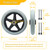 2 Pack Wheelchair Wheel - Environmentally Friendly PU material,6 Inch Solid Tire,Wear-Resistant,Anti-Slip,Universal Wheelchairs, Walker and Various Cart Replacement Wheel Accessories，Grey