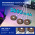 UNUSROOM Rechargeable RGB Puck Lights with Remote Control, Wireless Under Cabinet Lighting,13 Color Changing Lights with Dimmer, Timer,2000mAh Battery Operated Tap Lights for Kitchen