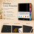 Spiral Password Book with Alphabetical Tabs & Pocket 4" X 5.5" Black