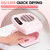 LXIANGN 300W Warm Cool Wind Air Nail Dryer for Regular Polish,Pink