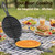 7 Inch Cast Iron Waffle Maker for Gas Stove or Camping Grill