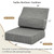 baibu Gel Memory Foam Recliner Cushions for Elderly with Lumbar Support, 20x20x5 Inch Thick Chair Cushion Dual Layer Booster Seat Cushions for Seniors Recliner Risers, Grey