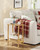 TUTOTAK Narrow Side Table, 2-Tier Small End Table for Couch