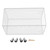 Rolling Laundry Basket with Wheels and Round Handle, Square Metal Mesh Wire Laundry Hamper, Large Capacity Dirty Clothes Basket, Versatile Portable Storage Basket for Home (White)