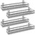 PercyEffie 4 Pcs Black Metal Grid Wall Baskets with Hooks, Hanging Wire Storage Organizer Shelf for Kitchen Bathroom Office, 15.75 x 3.94 x 1.97 Inch