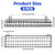 PercyEffie 4 Pcs Black Metal Grid Wall Baskets with Hooks, Hanging Wire Storage Organizer Shelf for Kitchen Bathroom Office, 15.75 x 3.94 x 1.97 Inch