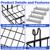 PercyEffie 4 Pcs Black Metal Grid Wall Baskets with Hooks, Hanging Wire Storage Organizer Shelf for Kitchen Bathroom Office, 15.75 x 3.94 x 1.97 Inch